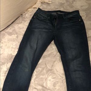 Dark slim fit blue jeans